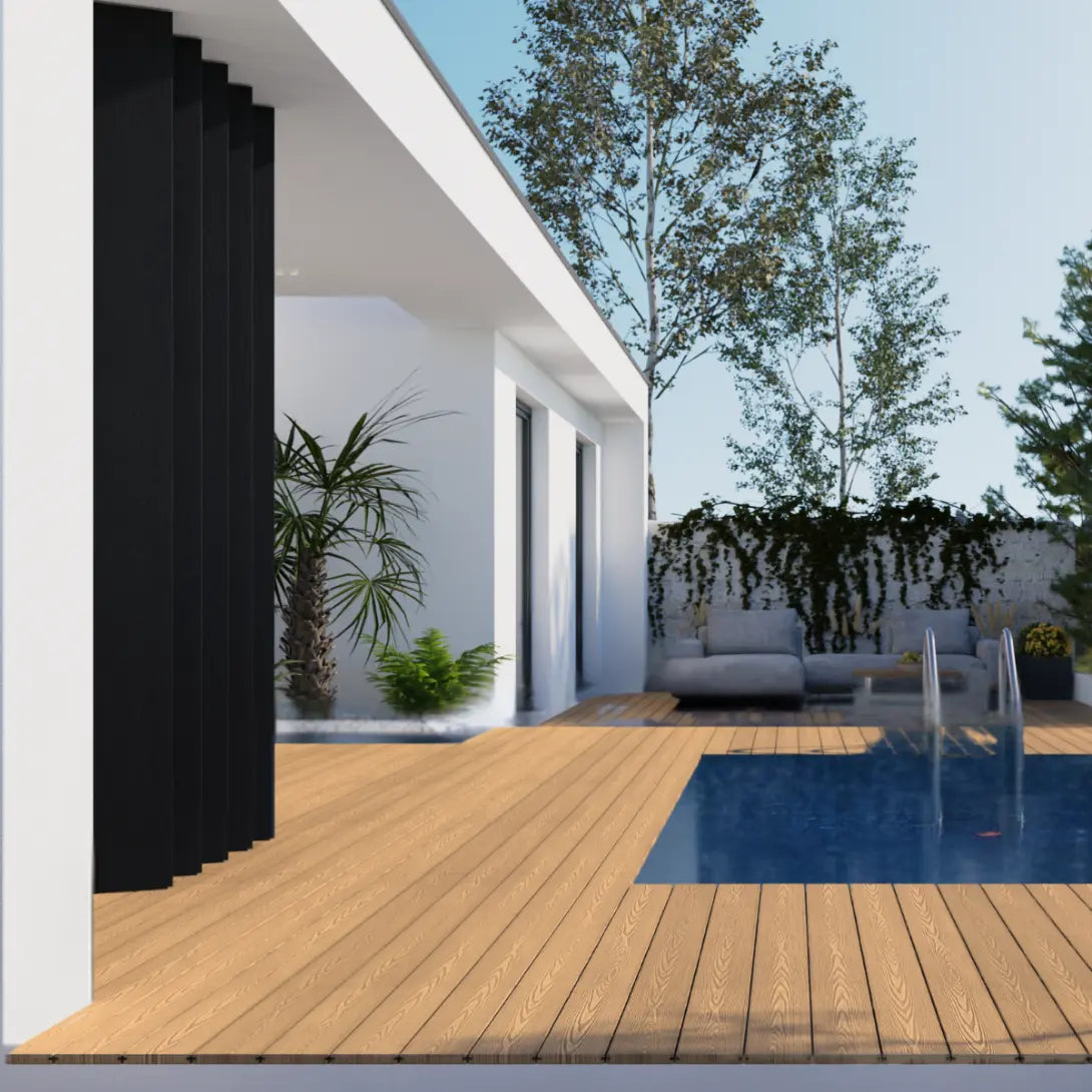 WPC Terrassendiele Massivdiele PREMIUM - Basaltgrau